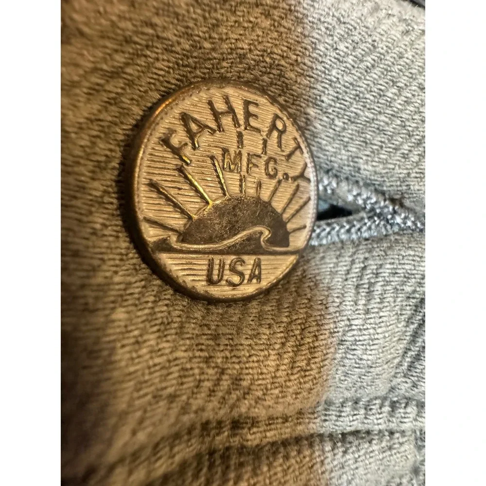 Faherty Brand Mens 5-Pocket Straight Leg Pants Sage Green Grey 38x30 - Picture 3 of 16